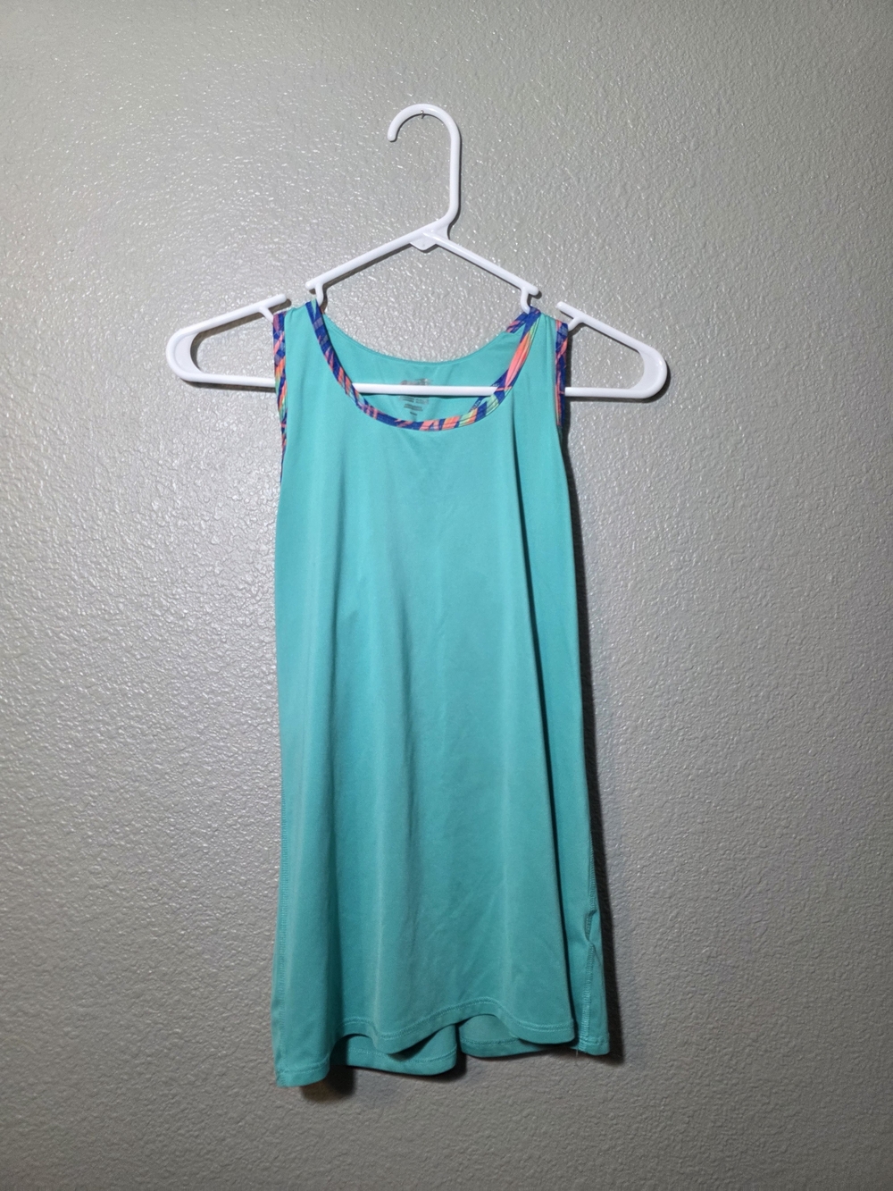 Avia Turquoise Athletic Tank with Multicolor Trim